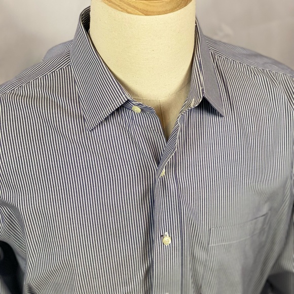 Brooks Brothers REGENT 17-33 blue and white stripe - Picture 3 of 5